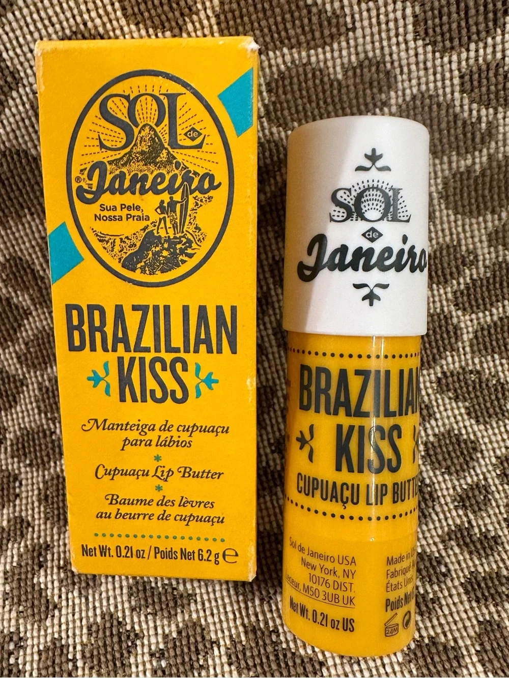 Sol de Janeiro Brazilian Kiss Cupuaçu Lip Butter~Caramelized Vanilla 0.21oz~NIB!